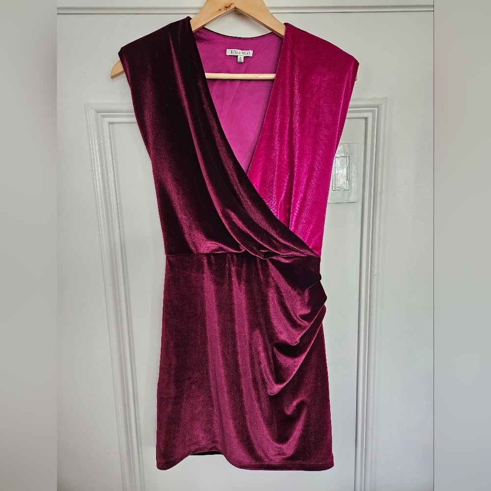 Ronny Kobo velvet Carol mini dress‎